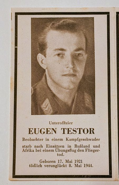 Militaria  Cartão de morte 2 irmãos SS Luftwaffe Normandia 1944