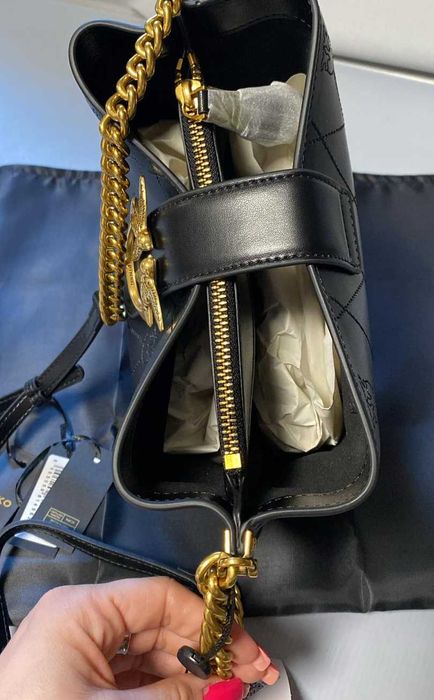 torebka pinko love one bucket wave czarna