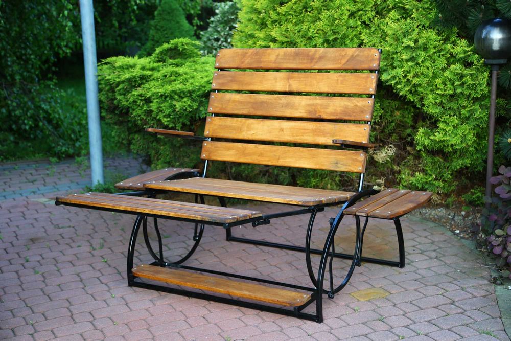 Bujak na łożyskach, drewniany z metalowym stelażem