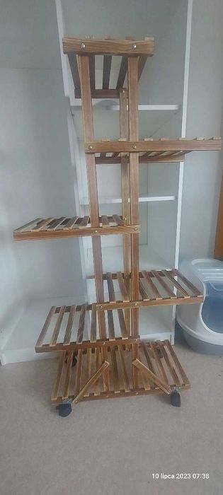 DUŻY KWIETNIK STOJĄCY drewniany regał na kwiaty