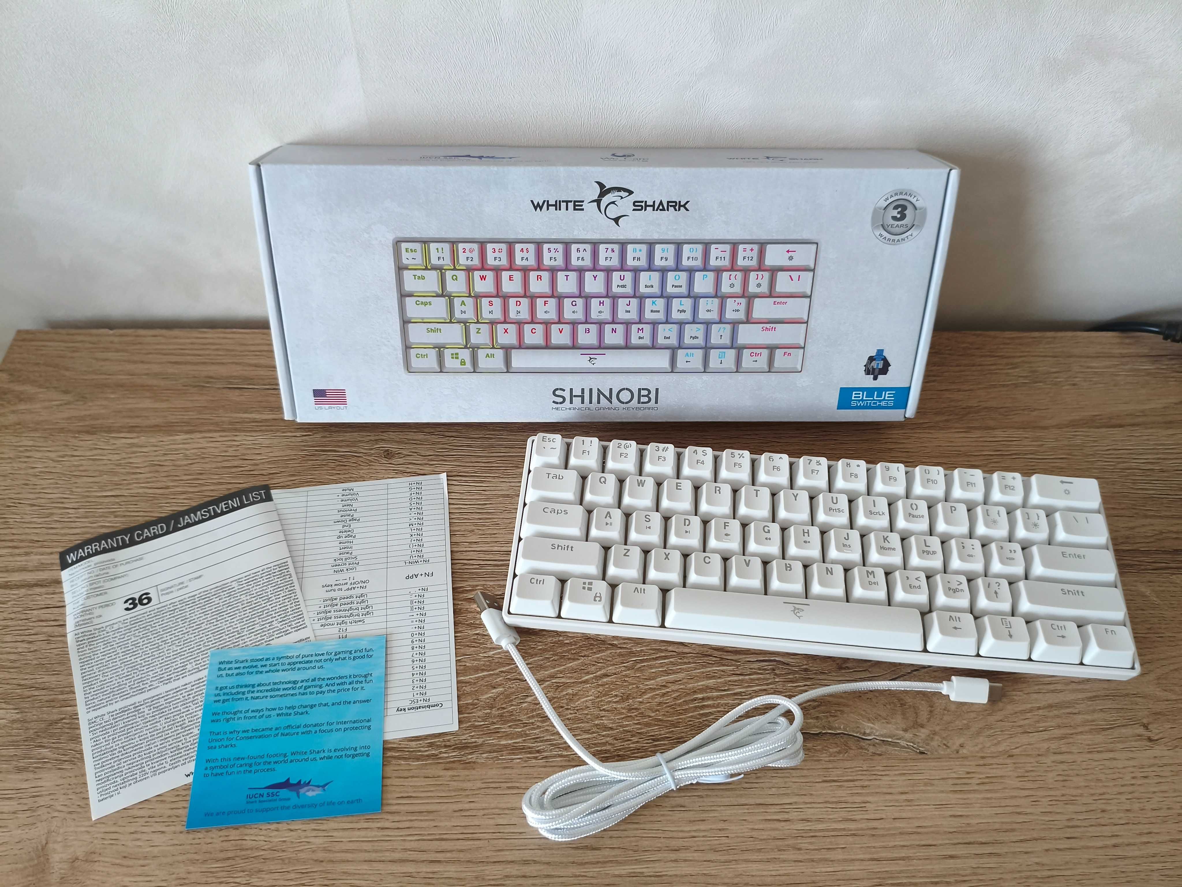 Klawiatura WhiteShark SHINOBI Blue Switch IDEALNA