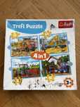 Puzzle Trefl 4w1 pojazdy budowy 12, 15, 20, 24,