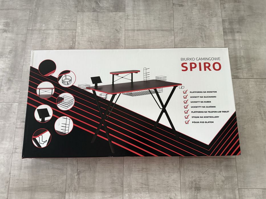 Nowe biurko gamingowe SPIRO 115x60 dla dzieci i mlodziezy