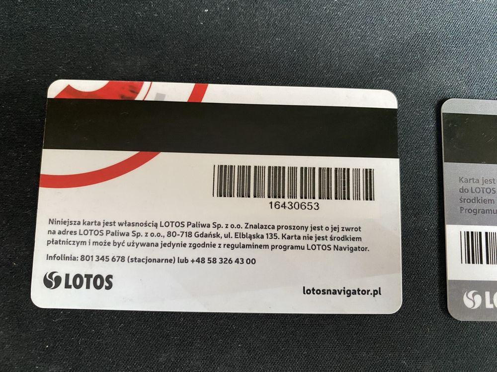 2 kolekcjonerskie karty Lotos Navigator super stan.