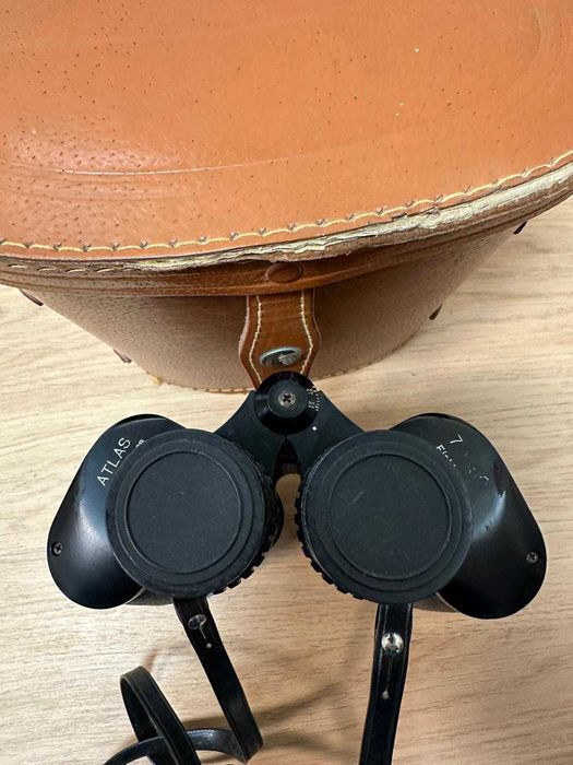Binoculos antigos,  Atlas 7,5X50 com estojo