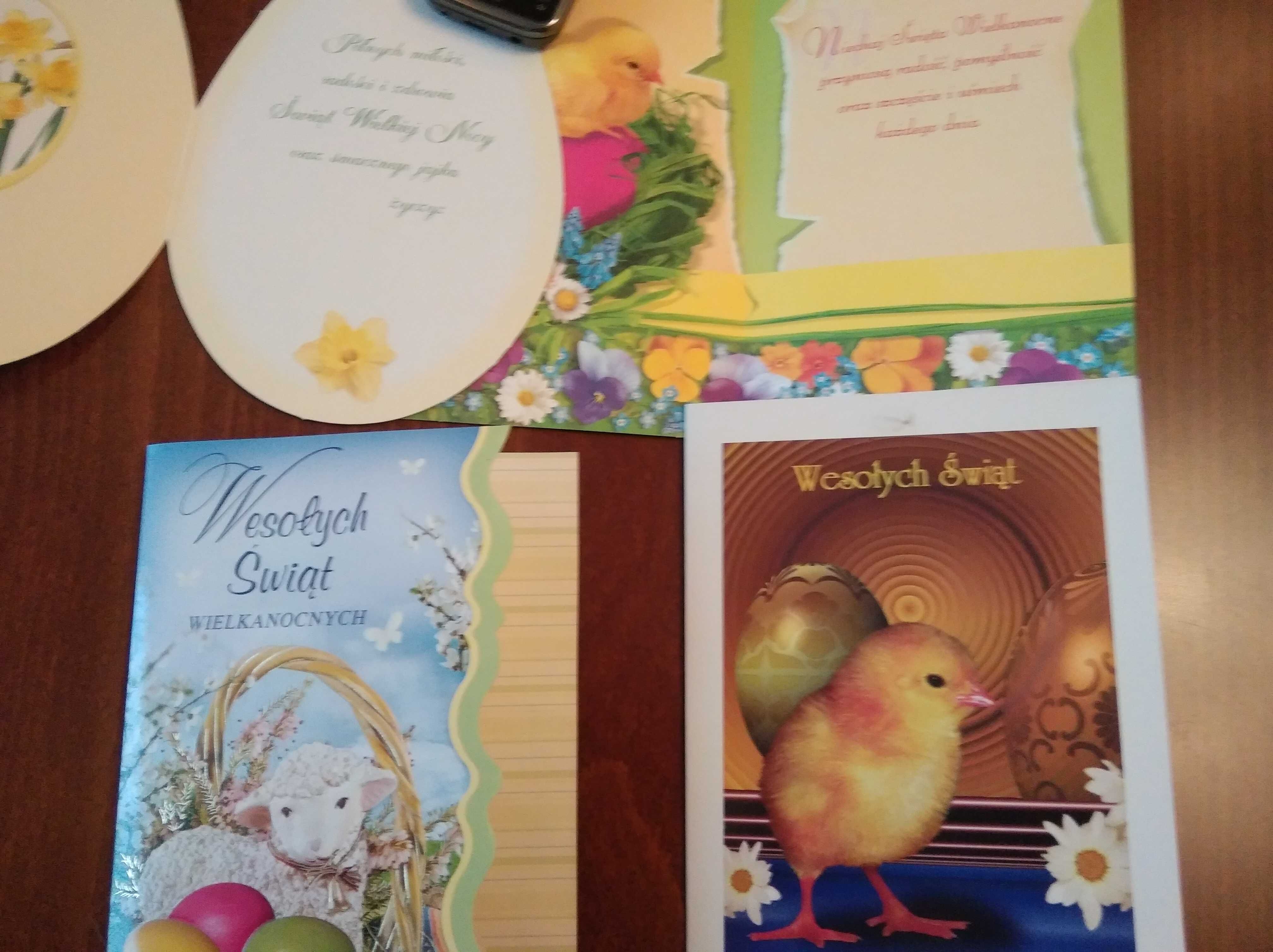 Kartki świąteczne Wielkanocne otwierane - 4 szt
