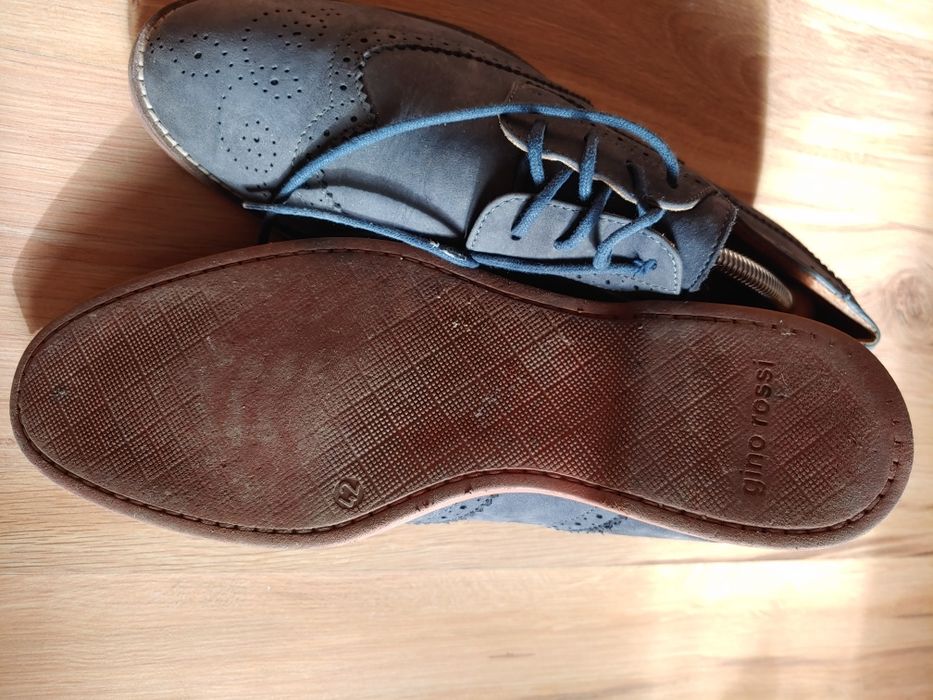 Gino rossi buty galowe skórzane welurowe garniturowe 42