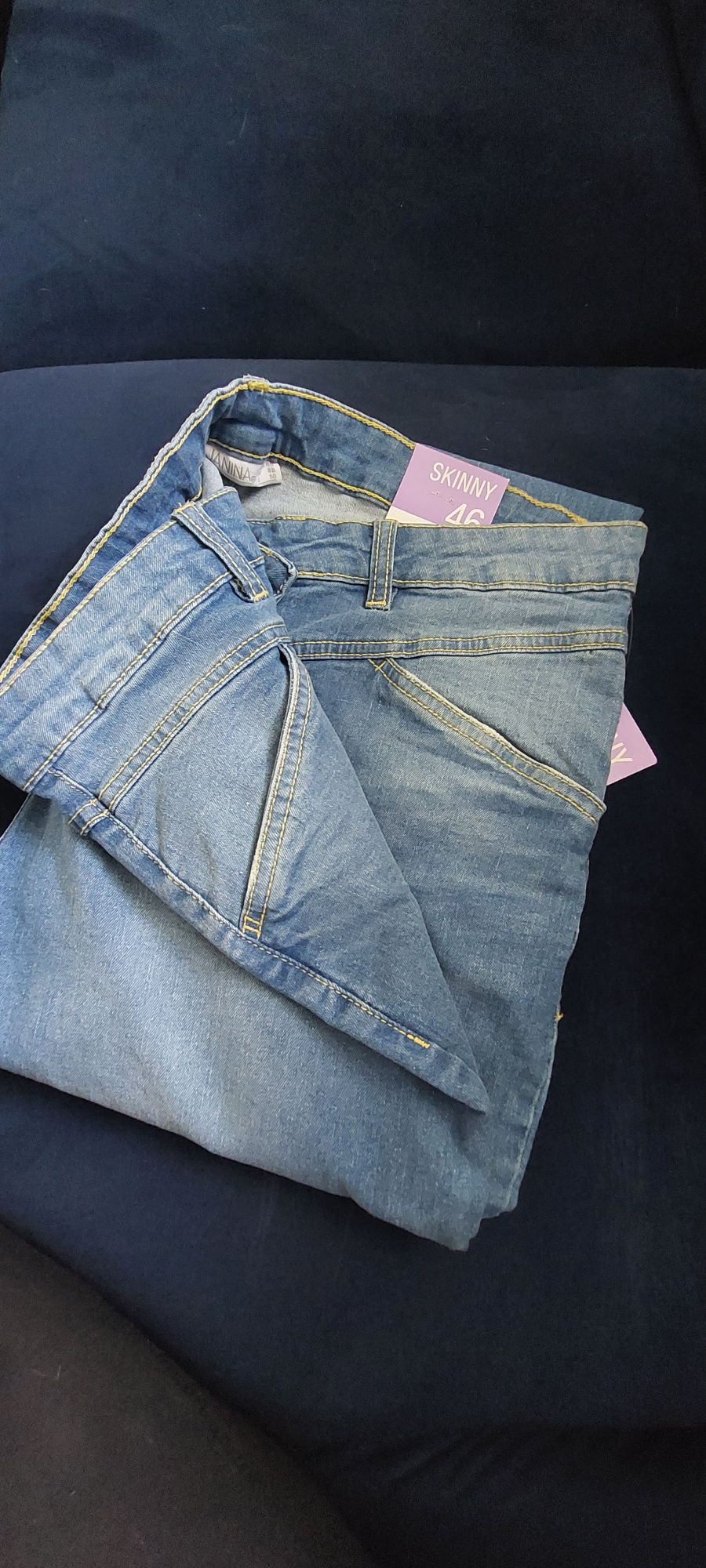 Skiny jeansy nowe 46