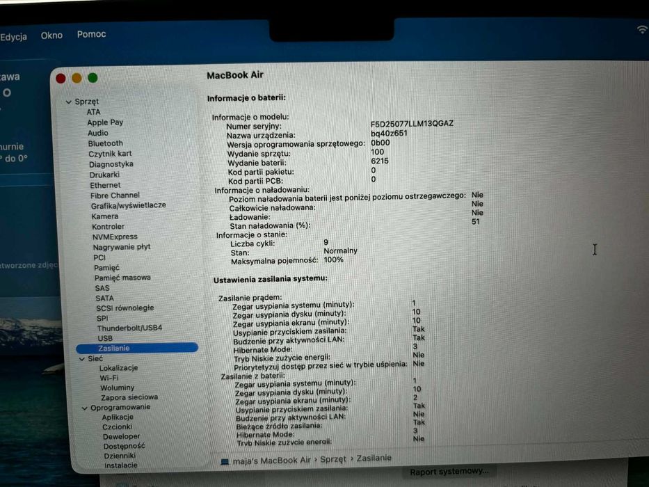 MacBook Air M2 13,6" 8/256 GB –Idealny stan! 100% Kondycji, nieużywany