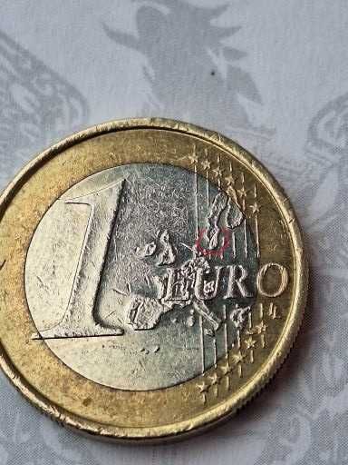 Moeda de 1 euro Alemanha 2002 G erro de mapa
