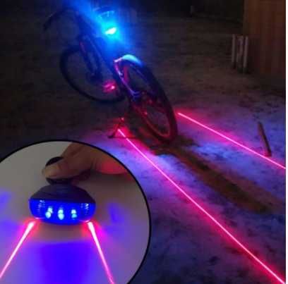 Lampa rowerowa LED Tylna Laserowa