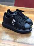 Karl Lagerfeld całe czarne sneakersy kobiece modne skórzane 36-41