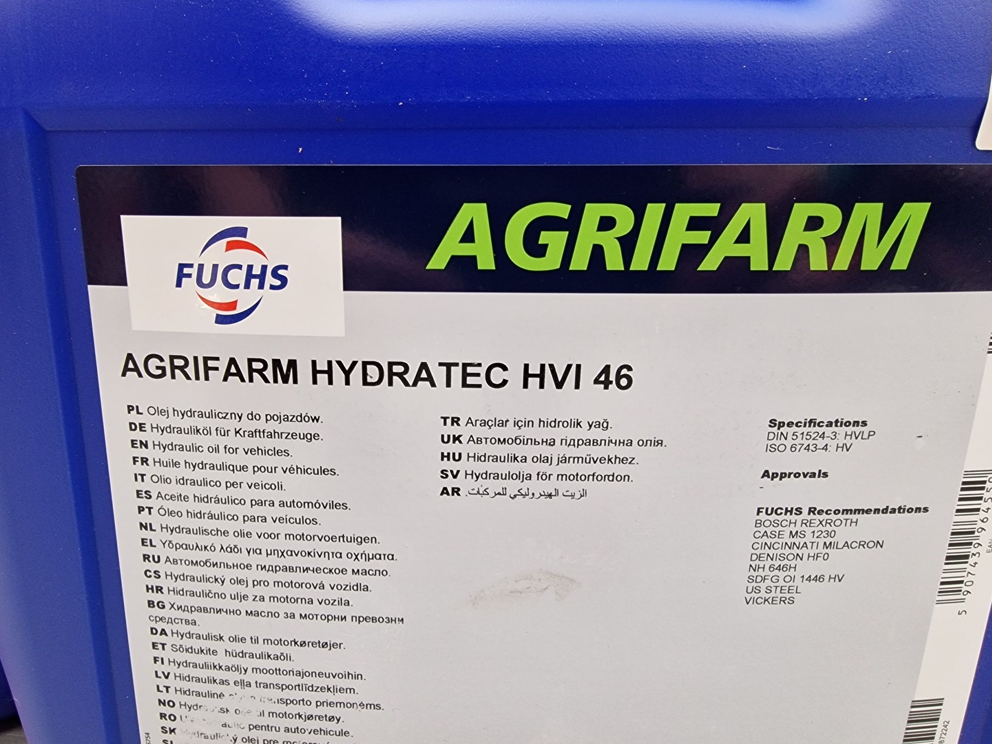 Olej hydrauliczny FUCHS HVI 46 -20l