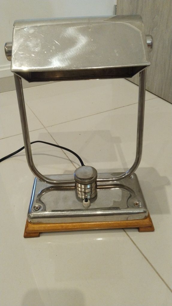 Lampa biurkowa bankowa biblioteczna antyk