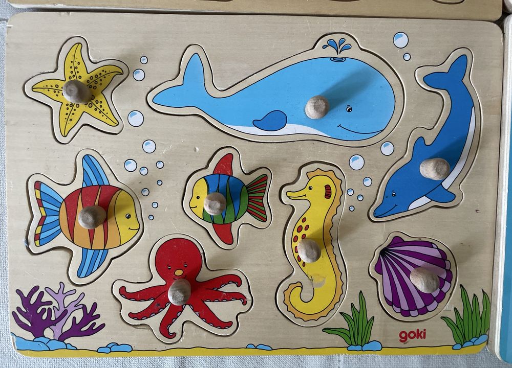 Puzzle drewniane - Melissa&Doug, Goki