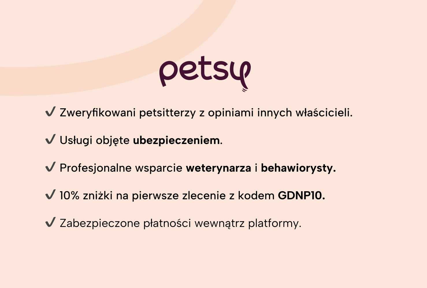 Olga petsitter na Petsy.pl, ceny od 35 zł, 10% rabatu z kodem GDNP10