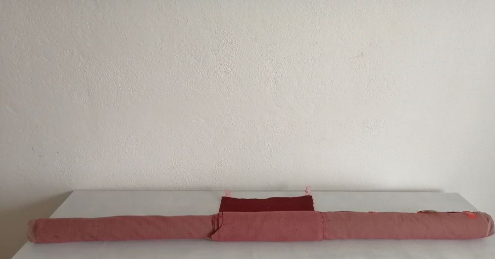 peça de veludo vermelho