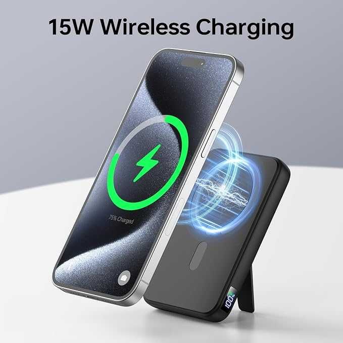 Power Bank W16, 12000 mAh, kompatybilna z Magsafe, 22,5 W do iPhone'a