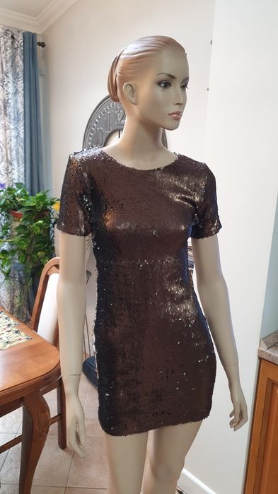 Nowa sukienka cekiny Topshop r.XS sukienka sylwestrowa cekinowa