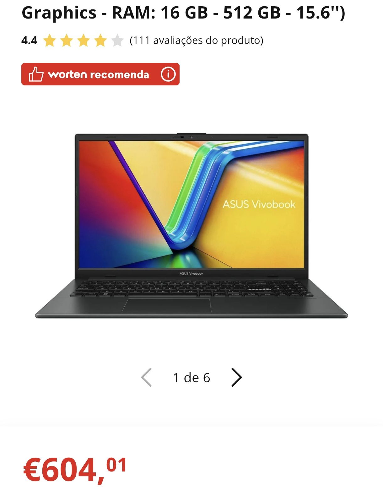 Computador ASUS com 3 Meses