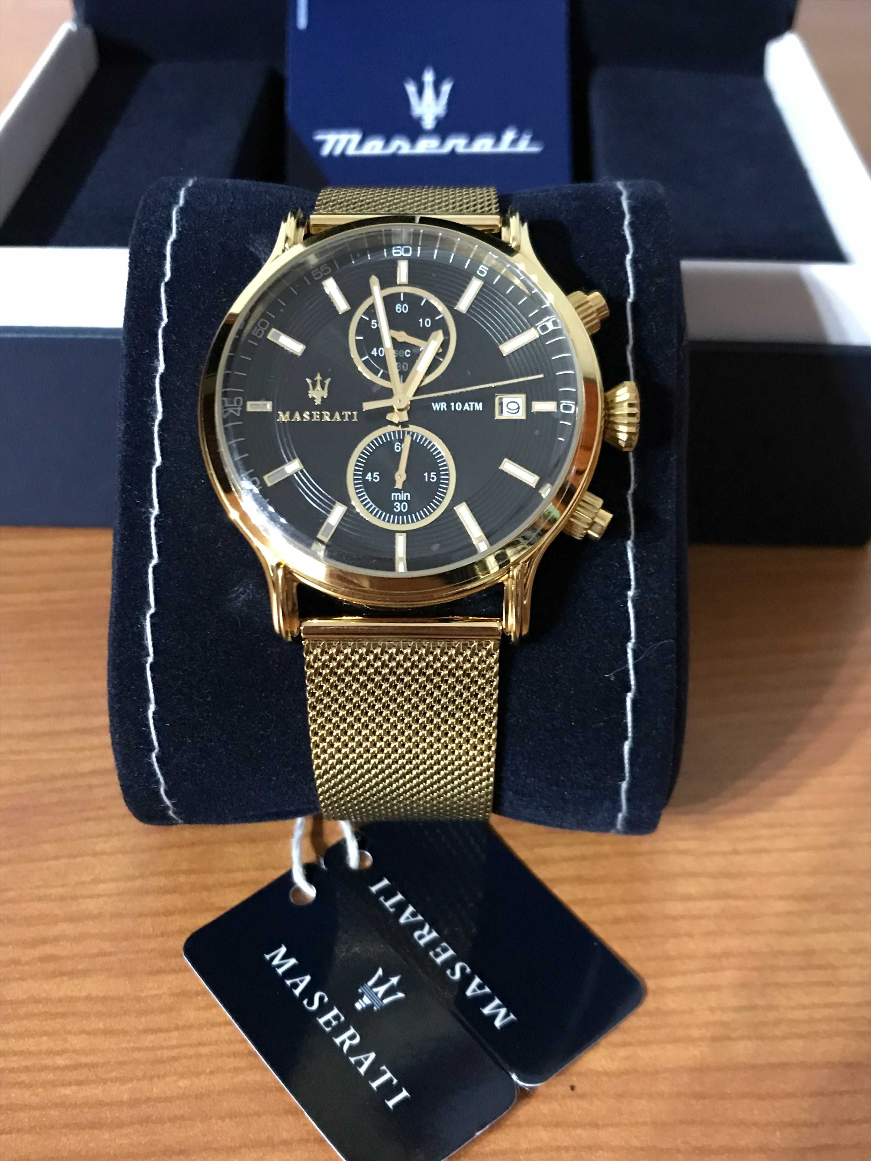 Relógio Maserati Dourado & Preto