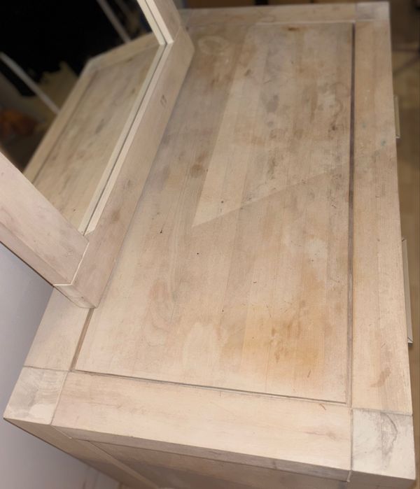 Drewniana Toaletka/ Biurko + Lustro