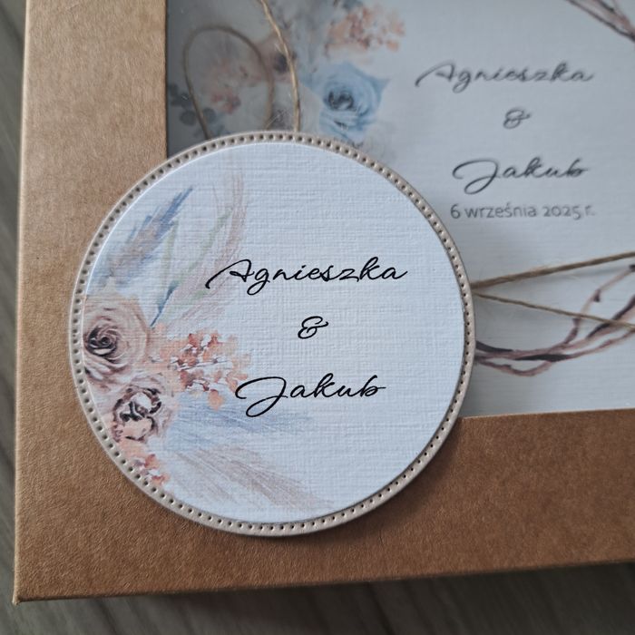 Personalizowana kartka ślubna w pudełeczku