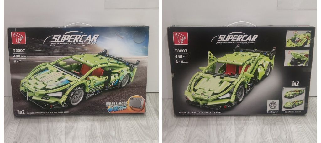 Klocki auto sportowe Lamborgini napęd 448pcs SuperCar
