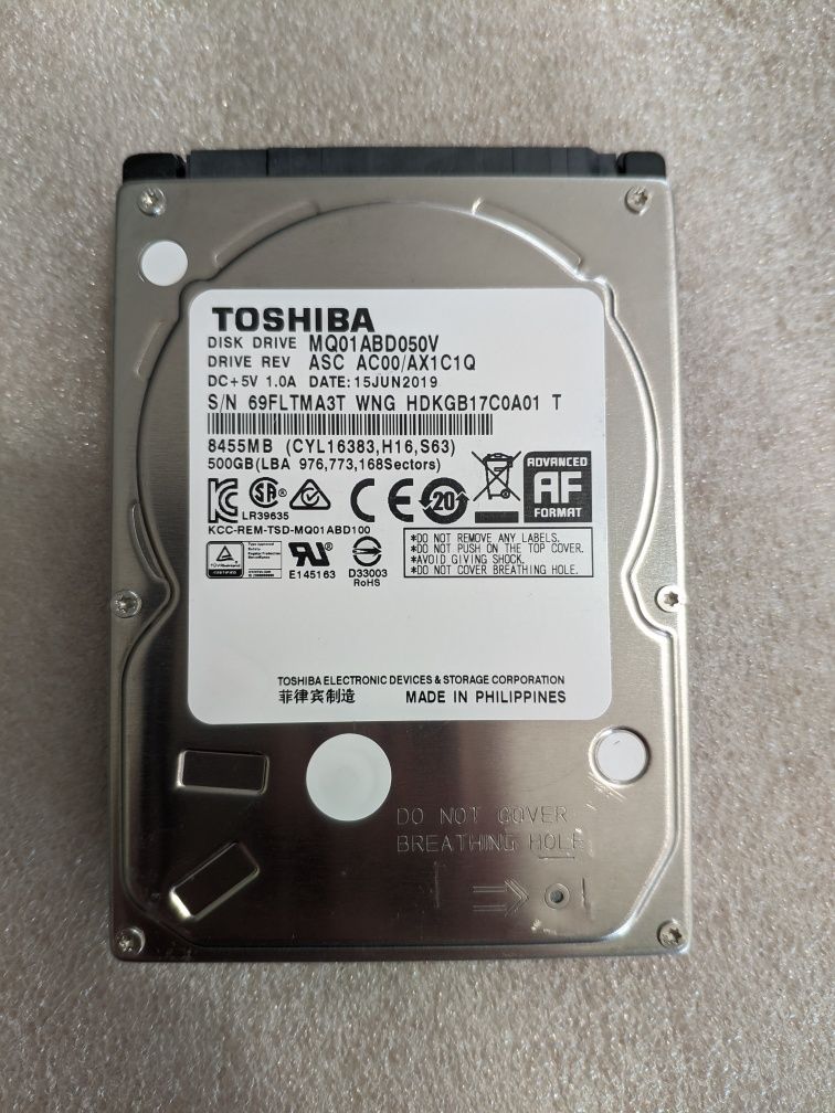 10шт. жорсткий диск 2.5 SATA 6Gbps 500Gb Toshiba/Seagate
