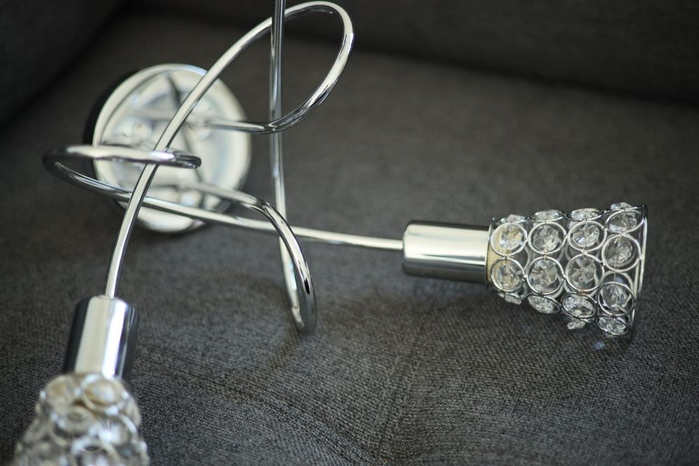 Żyrandol lampa wisząca 3 ramiona kryształki