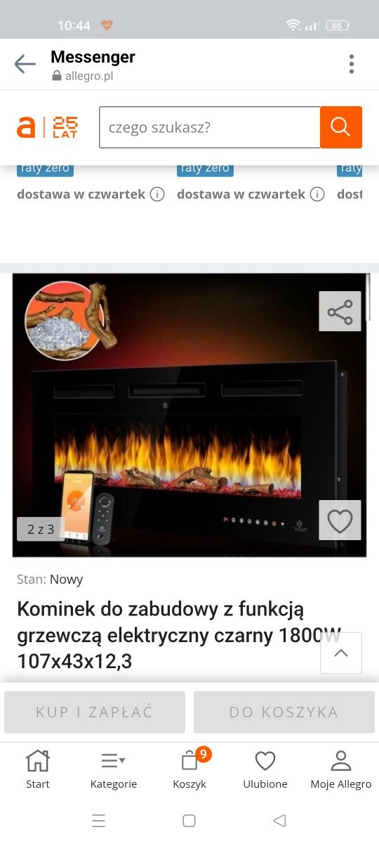 Kominek elektryczny kesser