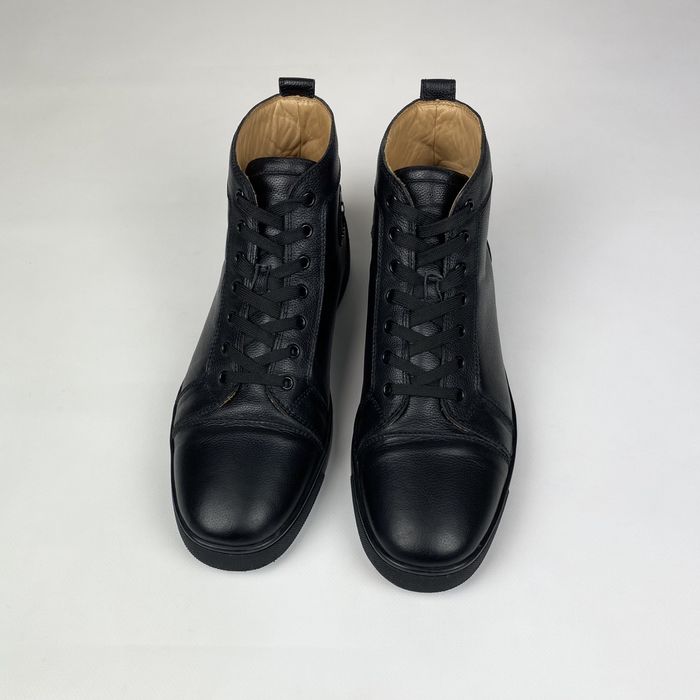 Christian Louboutin кросівки оригінал високі шкіряні чорні р 45 46