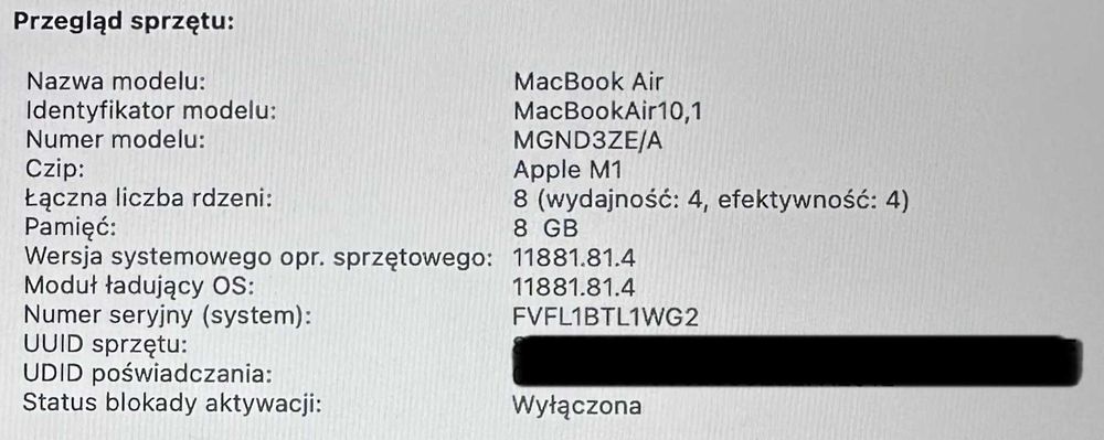 MacBook Air M1 13,3" Rose Gold