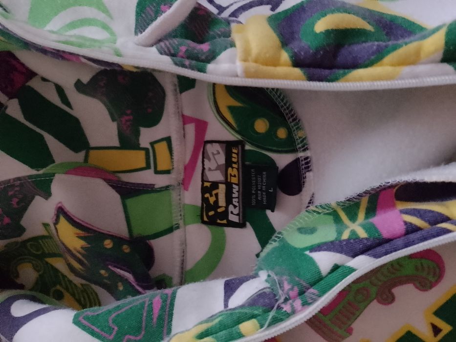 Raw blue monogram full zip rap rocawear southpole