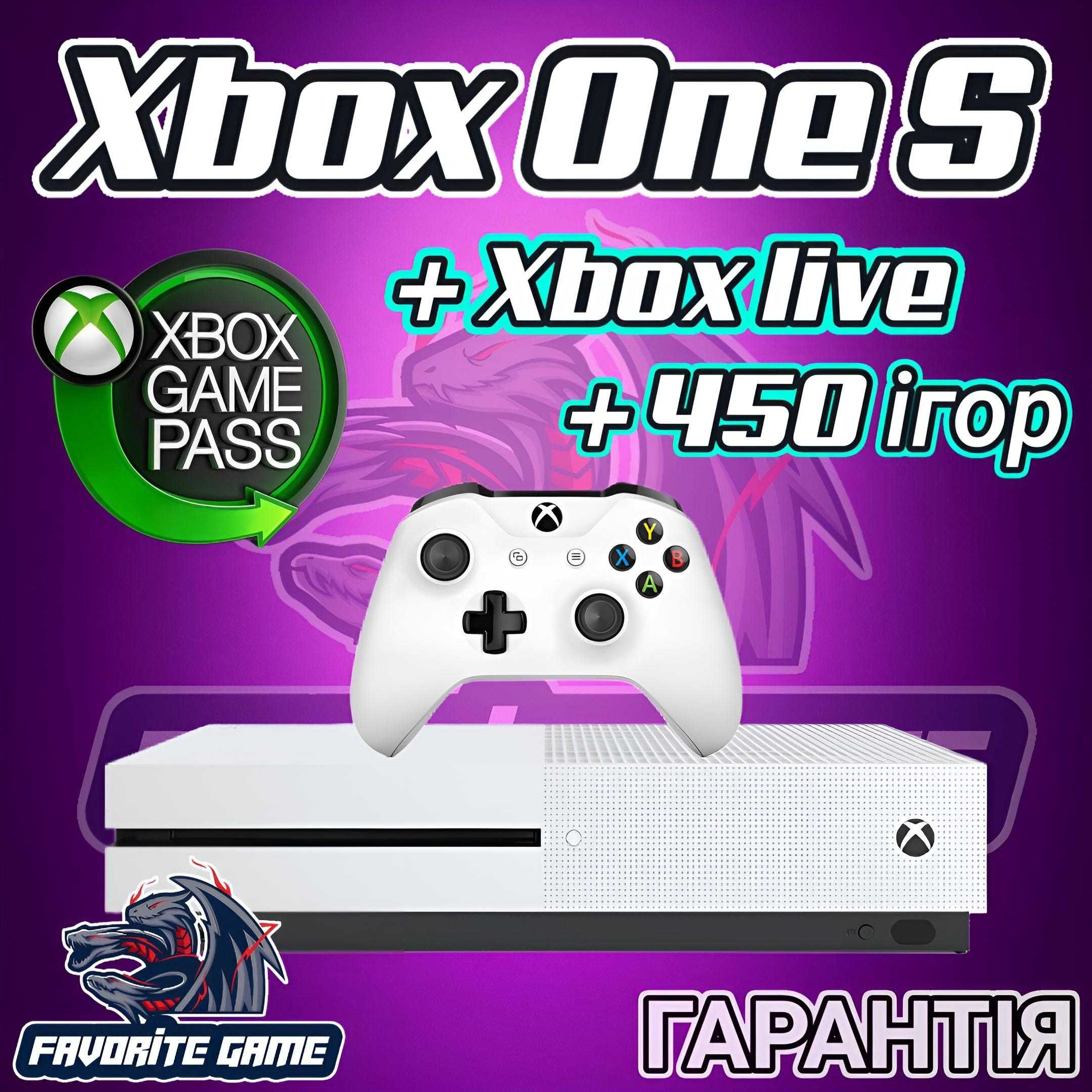 Xbox One S 500GB + 450 ігор + Гарантія / Доставка Київ / Іксбокс Ван С