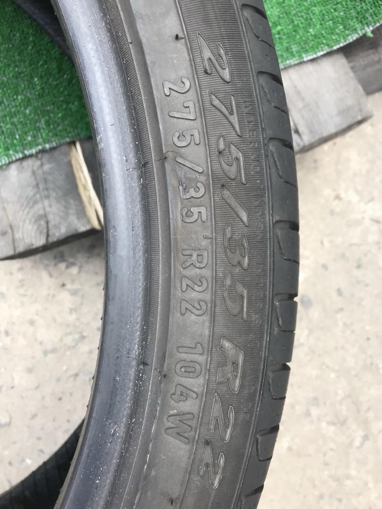 Pirelli 275/35r22 пара резина шини б/у склад оригінал літо