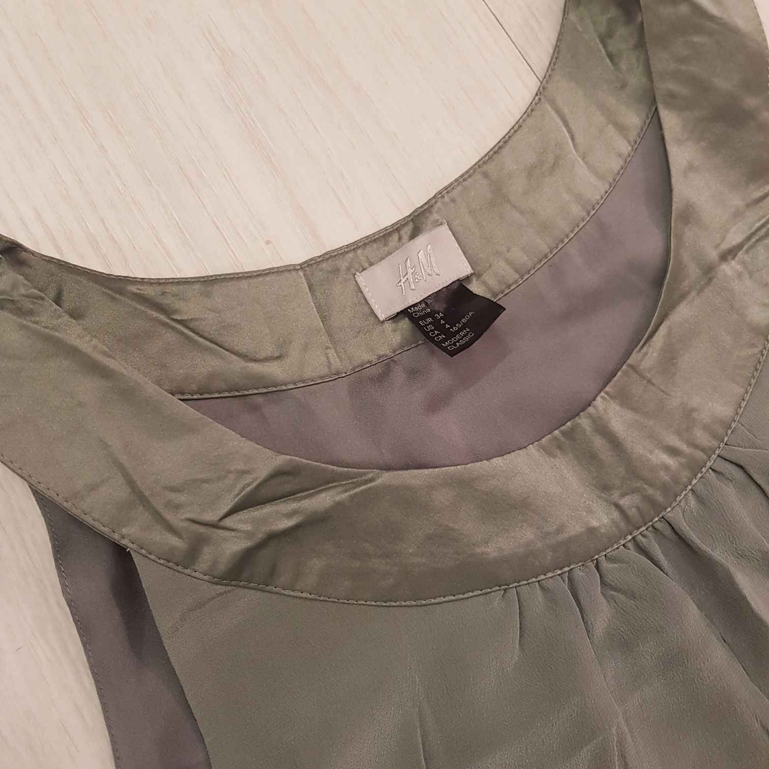 Sukienka szary khaki r. S H&M