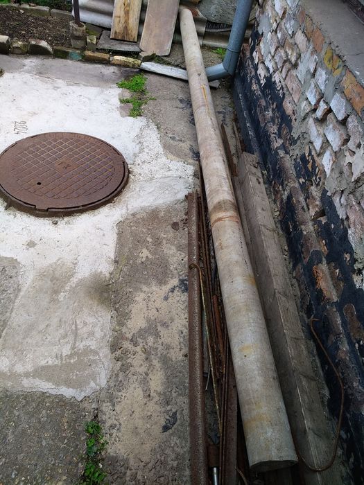 Труба асбоцементная длина 3.53м. Новая. И другой метраж, б-у. Д 100мм