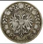 5 koron 1900 Austria Franciszek Józef srebro Wiedeń moneta