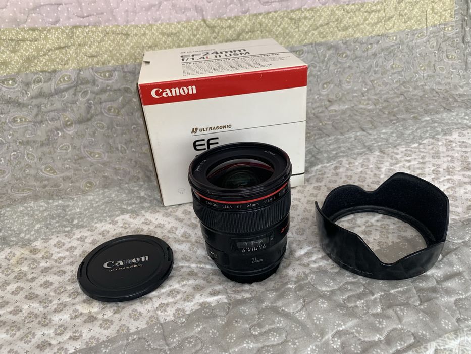 Обьективи Canon EF 15/2,8; Canon EF 24/1,4L II USM; Canon EF 24-70/4
