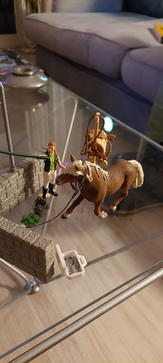 Schleich - Horse Club - área de lavagem de cavalos