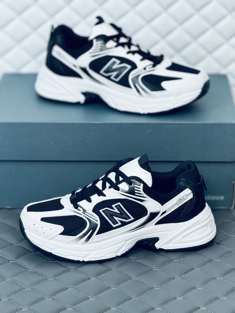 New balance 530 white-black кроссовки женские Нью Беланс 530