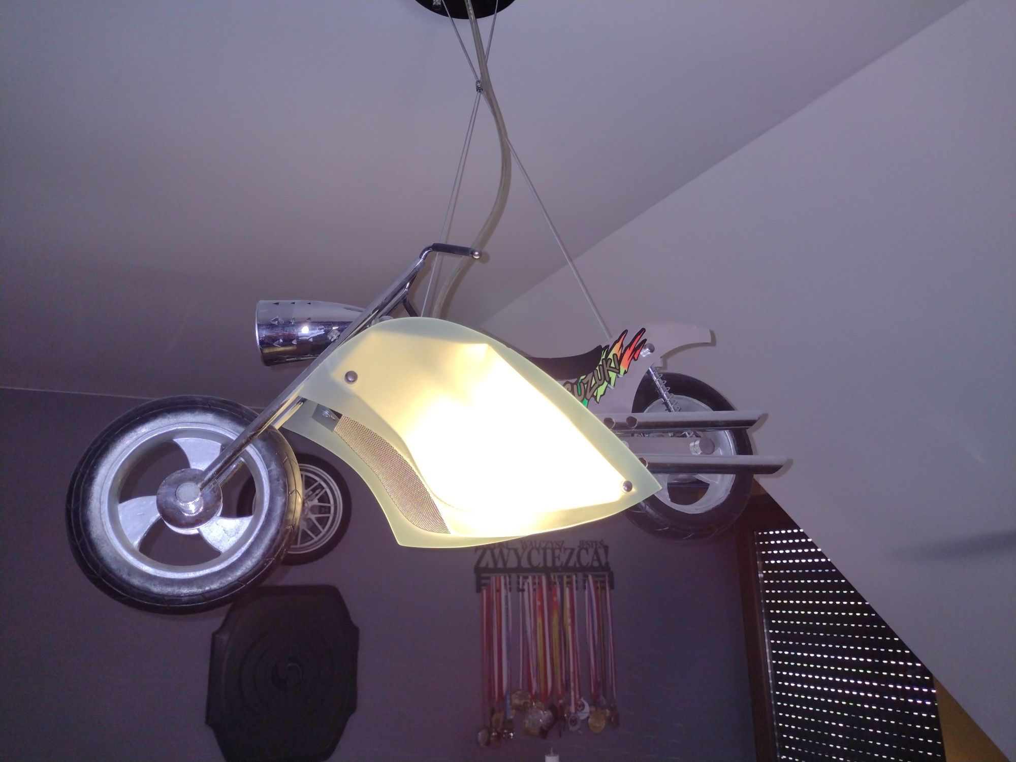 Żyrandol MOTOR MOTOCYKL z pilotem
