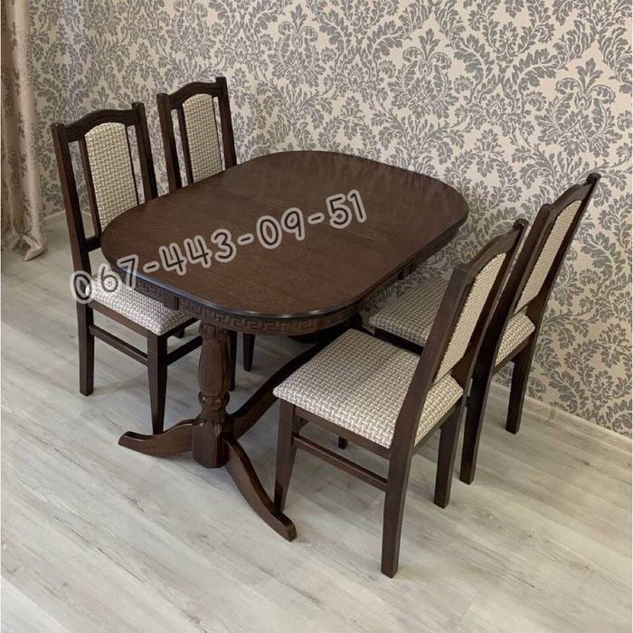 Обеденный комплект Говерла(4с). Столы и стулья. Кухонный гарнитур. Сті