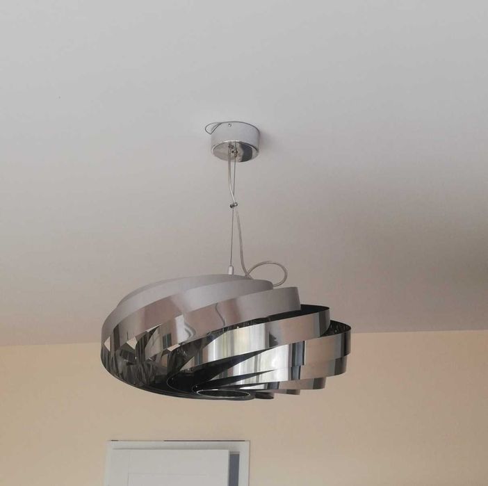 Lampa wisząca srebna