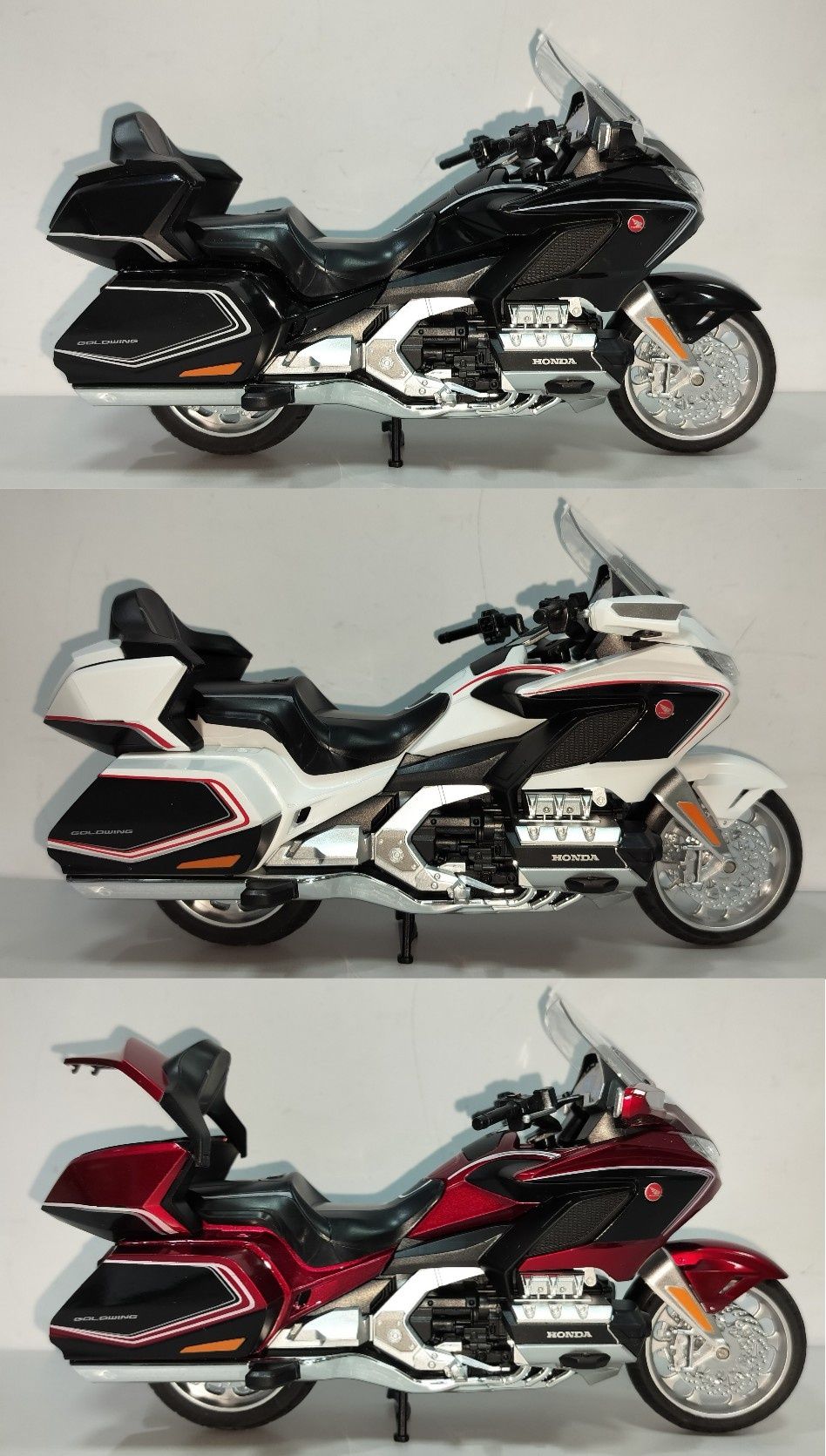 Распродажа HONDA Gold Wing GL1800 модель мотоцикла 1:11 со звуком и св