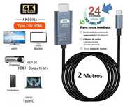 Cabo USB tipo C para HDMI, 4K, 60Hz - 1080p | 2 Metros