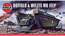 Airfix A02302V amfibia Buffalo & Willys MB Jeep model 1:76