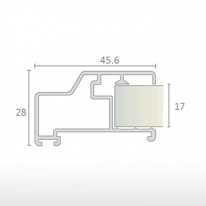 Calha puxador para roupeiro