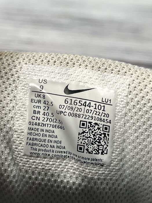 Nike t lite кроссовки оригинал 42 размер белые